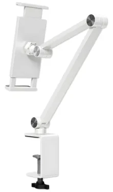 4smarts ErgoFix H9 biela / Stolný držiak / pre telefón a tablet / nastaviteľný / otočný 360° (469309)