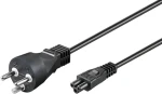 MicroConnect Power Cord DK Typ-K - C5 1m čierna / Napájací kábel / dánska koncovka / 250 V / 2,5 A (PE120810)