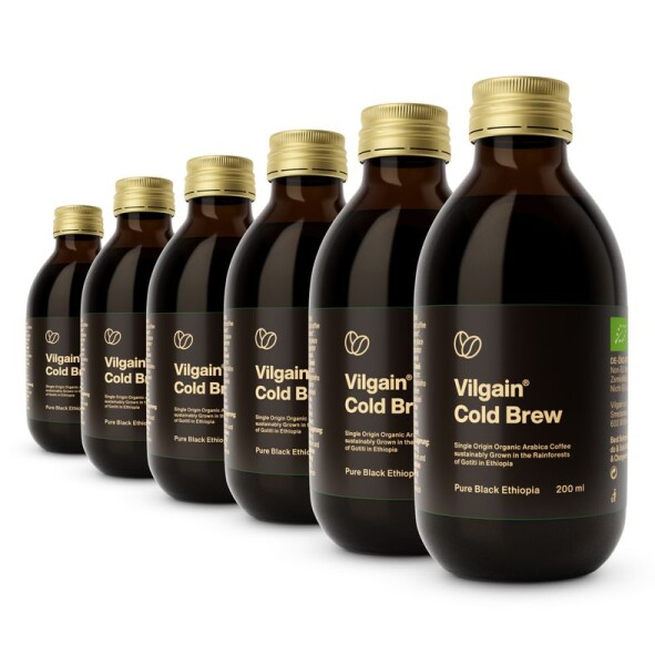 Vilgain Cold Brew BIO – 6× Pure Black Ethiopia 200 ml