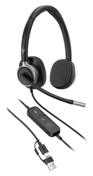 Poly Mission 625 čierna / Náhlavná súprava / Stereo / USB-C/A / Microsoft Teams (C01C6A6#AC3)