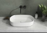 ISVEA - INFINITY OVAL keramické umývadlo na dosku, 55x36cm, biela matná 10NF65055-2L