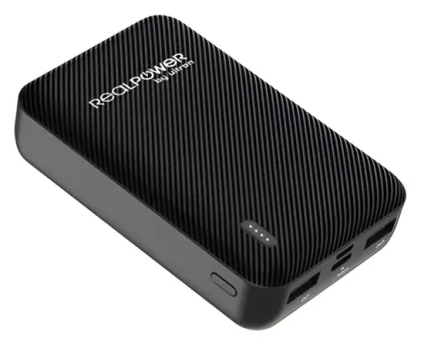 RealPower PB-10000 SE čierna / Powerbanka / 10 000 mAh / USB USB-C / 2,4 A (415547)
