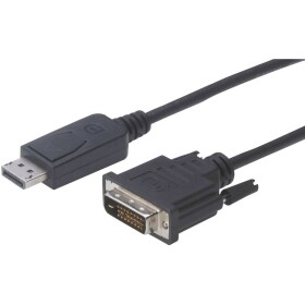 Digitus DisplayPort / DVI káblový adaptér Konektor DisplayPort, DVI-D 24+1pol. Zástrčka 2.00 m čierna DB-340301-020-S guľatý, dvojžilový tienený,; DB-340301-020-S