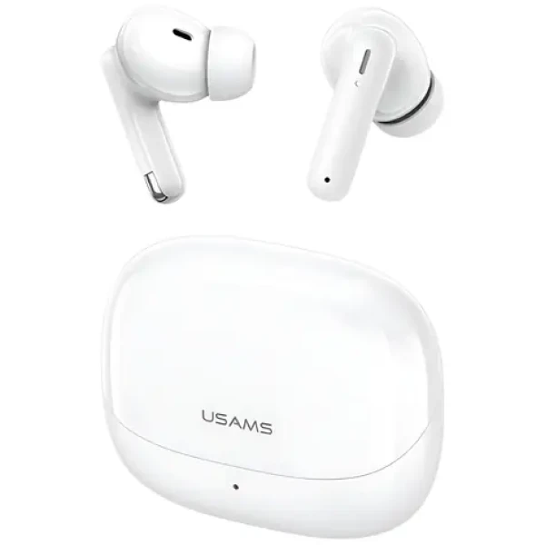 USAMS IF27 TWS biela / Bezdrôtové slúchadlá do uší / Bluetooth 5.3 / Dotykové ovládanie (BHUIF05)
