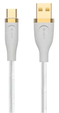 Devia Star Series dátový kábel biela / Kábel USB-A - USB-C / 1,2 m (6938595387623)