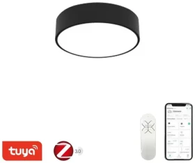 Immax NEO RONDATE SLIM SMART čierna / Stropné svietidlo / 25 cm / 18 W / Zigbee 3.0 TUYA (07200L)