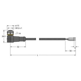 Turck WKC4.4T-10/TXL pripojovací kábel pre senzory - aktory, 6625517, piny: 4, 10 m, 1 ks; 6625517