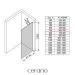 CERANO - Sprchová zástena Walk-in Onyx YL/P - 8 mm - čierna matná, ryhované sklo - 80x200 CER-8050BD1162