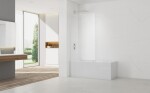 Vaňová zástena SAT Walk-In Xmotion 150x117,5 cm biela SATWIXMVZ150B SATWIXMVZ150B