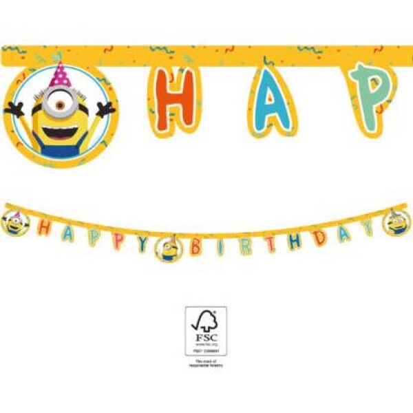 Girlanda 2m Minions Happy Birthday - Procos - Procos