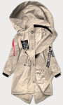 Béžová ľahká dámska bunda typu parka (B9786-46) odstíny béžové XXL (44)