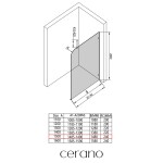 CERANO - Sprchová zástena Walk-in Orbis Top Round - Pravá - 8 mm - guľatá vzpera - biela matná, mliečne sklo - 150x200 CER-999959