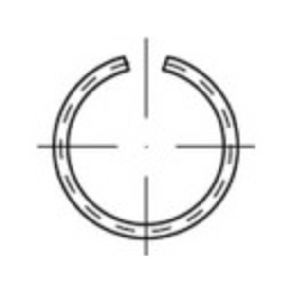 TOOLCRAFT 146401 rozperný poistný krúžok Vnútorný Ø: 42 mm DIN 7993 pružinová ocel 50 ks; 146401