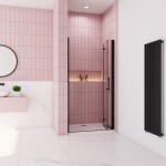 H K - Sprchové dvere MELODY BLACK B8 70 zalamovacie 69-72 x 195 cm SE- MELODYBLACKB870SET