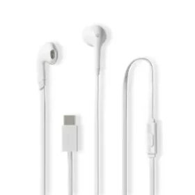 Nedis Káblová Slúchadlá biela / USB-C / Dĺžka kábla: 1.20 m / Vstavaný mikrofón / Ovládanie Hlasitosti (HPWD4024WT)