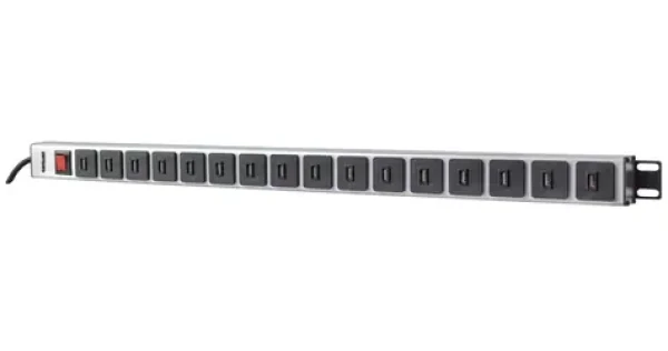 Intellinet 164498 / Nabíjacia lišta do racku / zvislá / 16x USB-A / hliníková / 2m (164498)