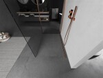 MEXEN/S - Kioto Sprchová zástena WALK-IN 110 x 110, transparent, meď kartáčovaná 800-110-212-65-00-110