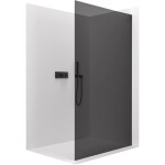 CERANO - Sprchová zástena Walk-in Crystal Ľ/P - 10 mm - bezvzperový systém - čierna matná, grafitové sklo - 110x200 CER-8050BD82694