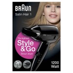 Braun Satin Hair 1 HD130 / Fén na vlasy / 1200 W / 2 teploty / 1 rýchlosť / ionizátor (BRHD130E)