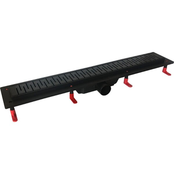 HOPA - Odtokový žľab Standardline BLACK - Dĺžka - 50, Variant roštu - Harmony OLPZLABST49BM