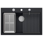 Quadron - Granitový drez MARC 110 WORKSTATION Black Meď HQM7650U7_PVDC1
