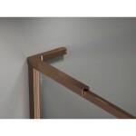 MEXEN/S - Kyoto-F L Sprchová zástena WALK-IN s rámom 85 x 202, transparent 8 mm, ružové zlato 800-085-174-60-00