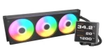 COUGAR Poseidon Vistek Pro 360 čierna / Vodný chladič CPU / IPS displej / ARGB / 3x 120mm / Intel AMD (CGR-PSDVPRGB-B-360)