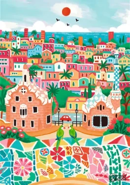 Trefl - Puzzle - Premium PLUS Art of Colour: Barcelona, Španielsko