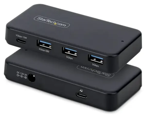 StarTech 311UE-USB-HUB čierna / Rozbočovač / USB-C + 3x USB-A / napájací adaptér (311UE-USB-HUB)