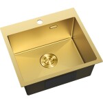 MEXEN - Solix oceľový drez 1-bowl 500 x 450 mm, zlatá 6402501000-55