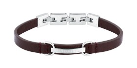Trussardi Pánsky náramok z hnedej kože T-Leather TJAXZ07
