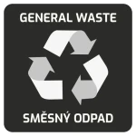 Samolepka na triedený odpad ZMES čierna / Samolepka / 12 x 12 cm