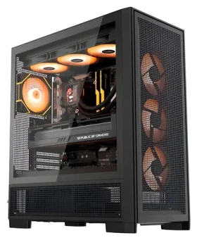 DarkFlash AIRNOVA čierna / PC skriňa / E-ATX / Big Tower / 3x 120 mm / USB-C Gen2 / bez zdroja (AIRNOVA BLK +3F)