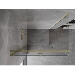 MEXEN/S - Mist-F sprchovací kút skladacie dvere ľavá 120 x 70, transparent, zlato 8A6T-120-070-50-00-L