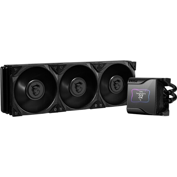 MSI MAG CoreLiquid S360 čierna / set vodného chladenia CPU / 3x 120 mm / 22.7dB / 2000 RPM / ARGB (9S6-6A0521-001)