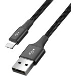 Baseus CA1T4-A01 Fast 4in1 čierna / Kábel 2x Lightning / USB-C / MicroUSB 3.5A / 1.2m (CA1T4-A01)