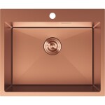 MEXEN - Solix oceľový drez 1-bowl 600 x 500 mm, meď 6408601000-65