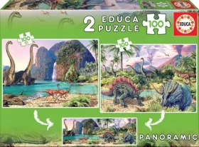 Educa Puzzle Panorama Dinosaurie svet