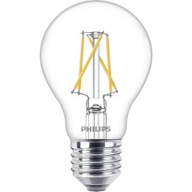 Philips Lighting 77213001 LED En.trieda 2021 F (A - G) E27 klasická žiarovka 7.5 W, 3 W, 1.6 W = 60 W, 30 W, 16 W teplá biela (Ø x d) 6 cm x 10.4 cm; 77213001