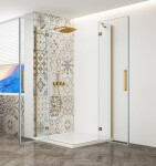 GELCO - TRINITY GOLD štvorcový kút 800x800 rohový vstup, číre sklo, GT2280-80C-G GT2280-80C-G