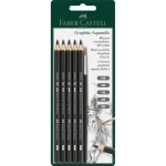 Faber-Castell Graphite Aquarelle Grafitová ceruzka - blister 5 ks a štetec (117897)