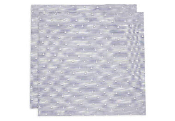 Jollein Plienky zavinovacie 2ks 115x115 cm Miffy Stripe Navy / Rozmery 115 x 115 cm / 2 ks (535-852-68008)