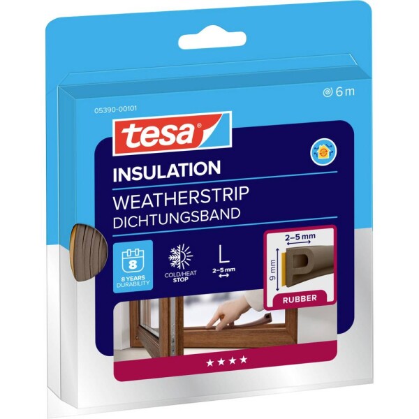 Tesa P-PROFILE 05390-00101-00 tesniaca páska tesaMOLL® hnedá (d x š) 6 m x 9 mm 1 ks; 05390-00101-00