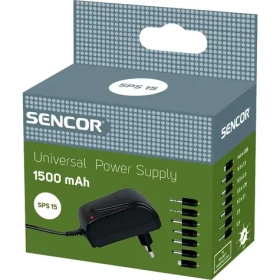 Sencor SPS 15 Univerzálny napájací zdroj 1500 mA / 7 koncoviek (8590669135769)