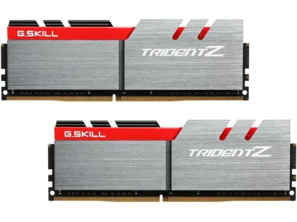 G.Skill Trident Z 32GB (2x16GB) 3200MHz strieborno-červená / DDR4 / CL16-18-18-38 / 1.35V / XMP 2.0 (F4-3200C16D-32GTZ)