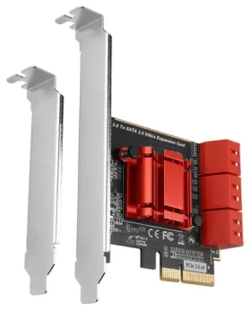 Axagon PCES-SA6, PCIe radič - 6x interný SATA 6G Port, ASM1166, SP LP (PCES-SA6)