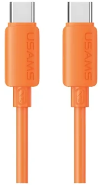 USAMS U98 oranžová / dátový kábel / USB-C - USB-C / 60 W / 3 A / 1 m (SJ787USB03)