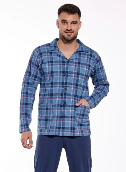 Cornette pyžamo 114/68 M-2XL pánske pyžamo na zips džínovina XXL