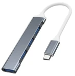 Vakoss TC-4125X strieborná / USB-C rozbočovač / 1x USB 3.0 / 3x USB 2.0 (TC-4125X)