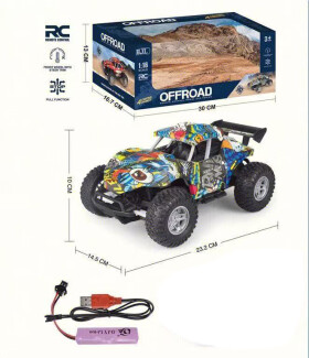Mamido Mamido Terénne auto na diaľkové ovládanie Buggy 1:16 modré MT1570